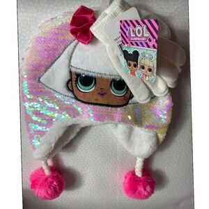 L.O.L. SURPRISE GIRLS Sequin Hat and Glove Set